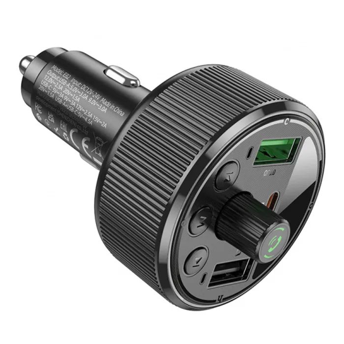 FM модулятор HOCO E82, Black, Box изображение 2