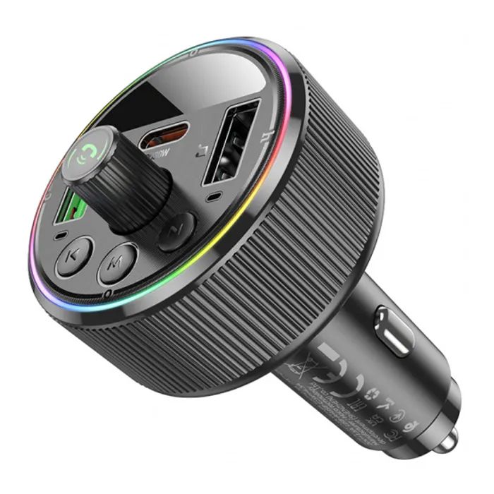 FM модулятор HOCO E82, Black, Box изображение 3