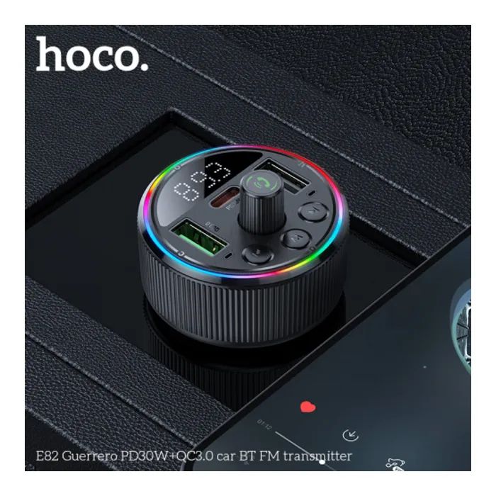 FM модулятор HOCO E82, Black, Box изображение 6