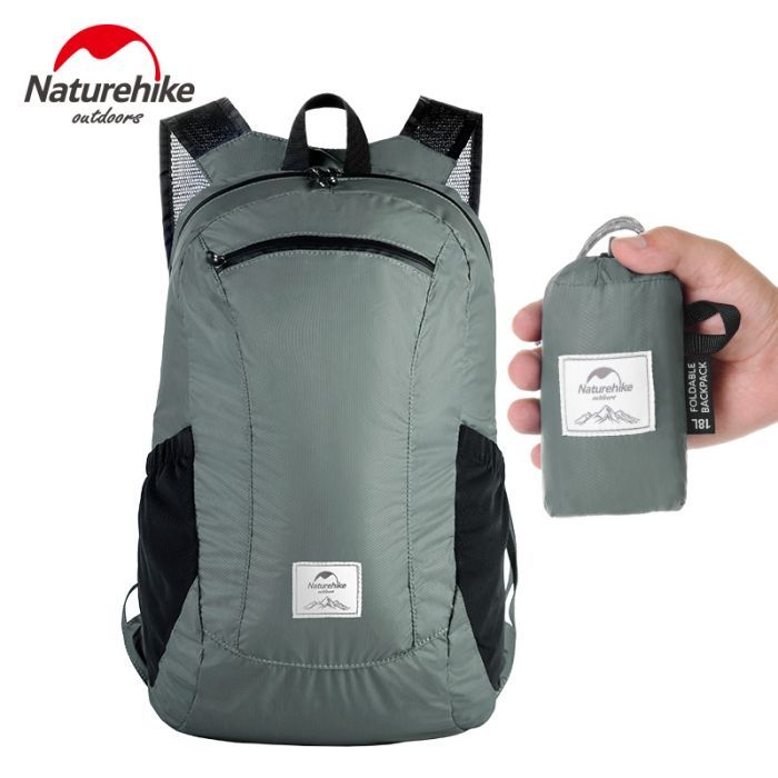 Рюкзак туристический Naturehike Ultralight NH17A012-B, 18 л, сірий (6927595718667) изображение 6