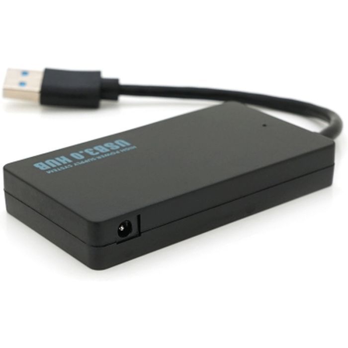Концентратор Voltronic USB 3.0 to 4xUSB 0.14m flat black (YT-3HF4/2TB) зображення 2