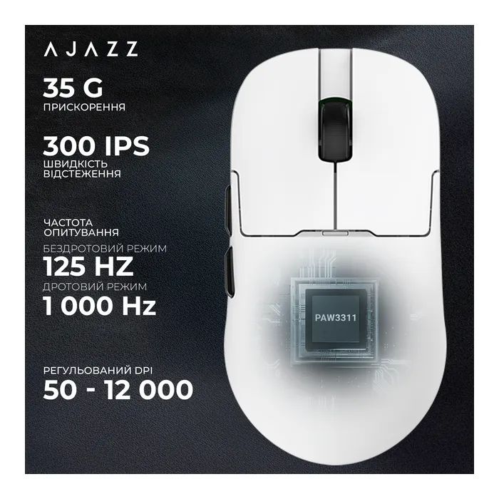 Мышка Ajazz AJ159P MC Wireless/Bluetooth/USB Charging Dock Black (AJ159P-MC-B) изображение 11
