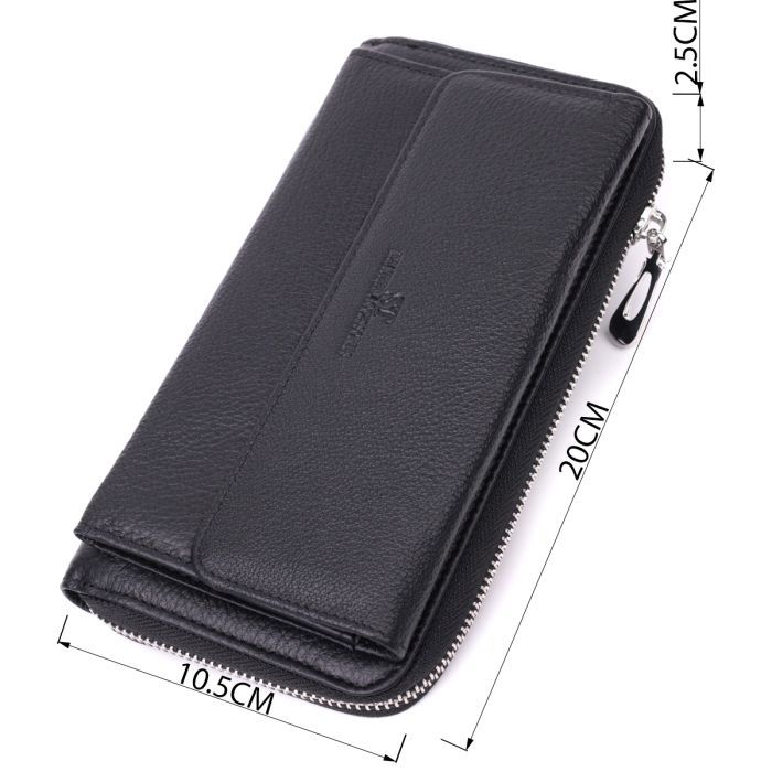Гаманець ST Leather З натуральної шкіри Чорний (22529) зображення 3