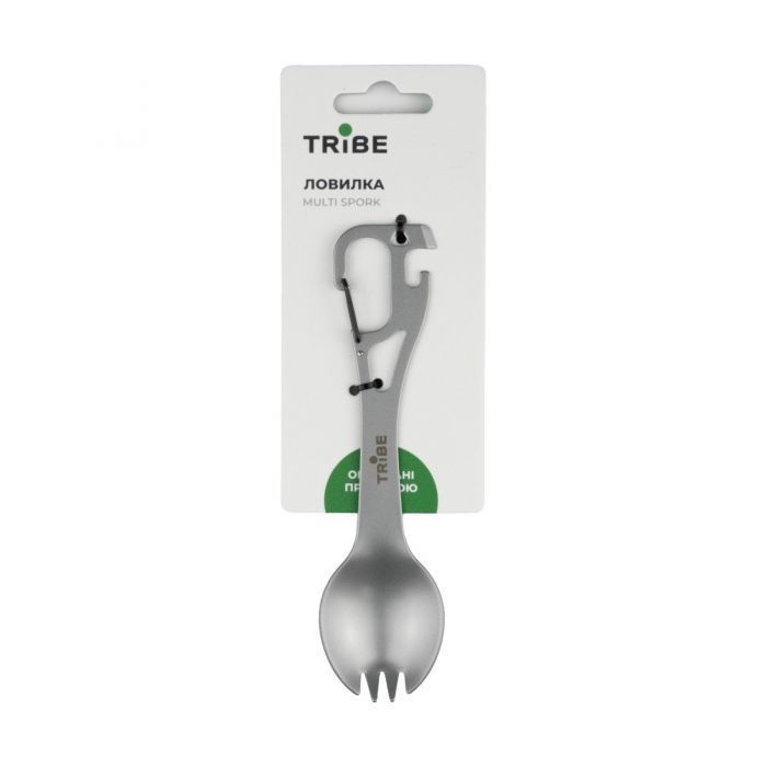 Ложка-вилка туристическая Tribe Multi Spork сталева (T-FC-0037-metal) изображение 2 Ложка-вилка туристическая Tribe Multi Spork сталева (T-FC-0037-metal) изображение 2
