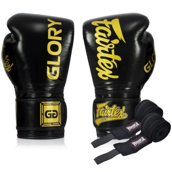Боксерские перчатки Fairtex BGVG1 Black 16 унцій (бинти в комплекті) (BGVG1_16oz_Black)