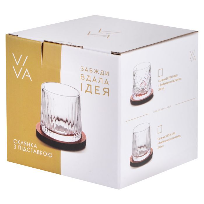 Стакан Viva Shtox Romb на підставці 280 мл (B060708) изображение 3