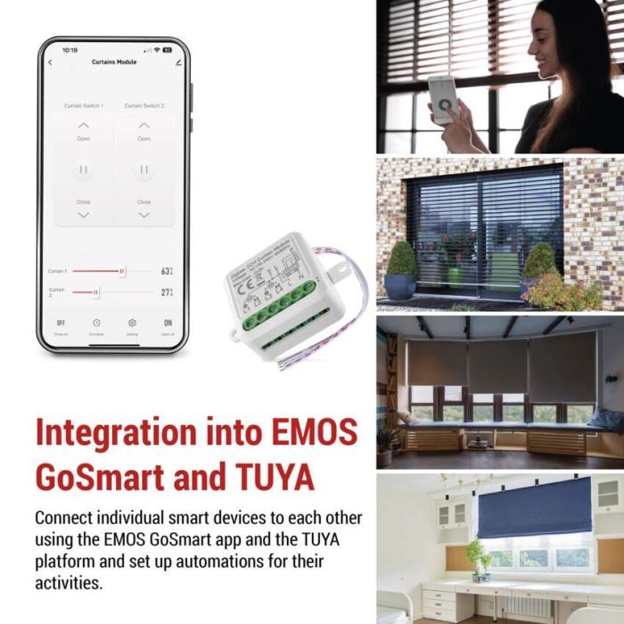 Модуль управления умным домом EMOS H5110 Smart Motor Control ZigBee 3.0 Dual-Channel (H5110) изображение 12