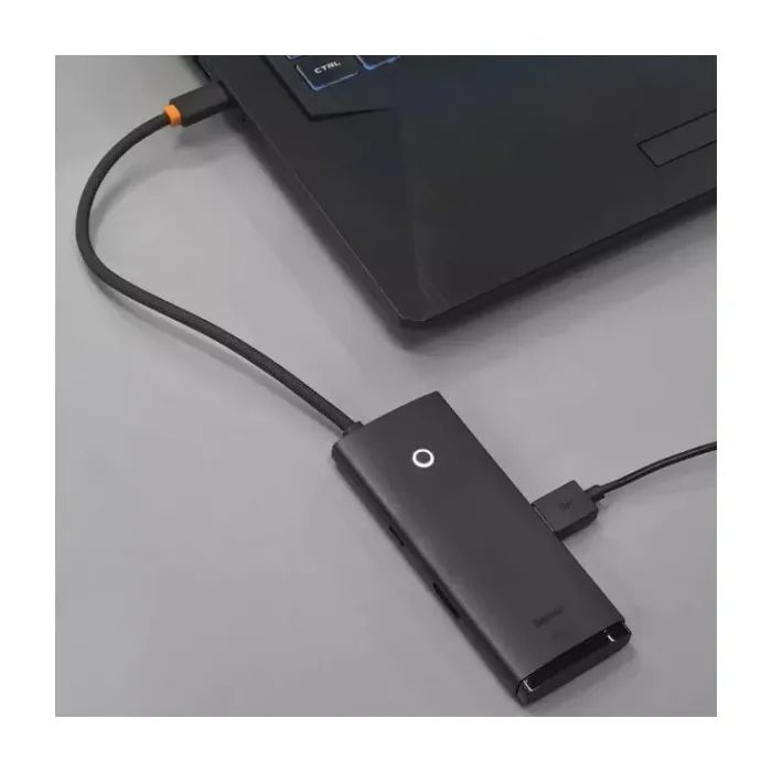 Концентратор Baseus USB-C 5-in-1 HDMI + 3xUSB 3.0 + PD black (WKQX040001) изображение 8