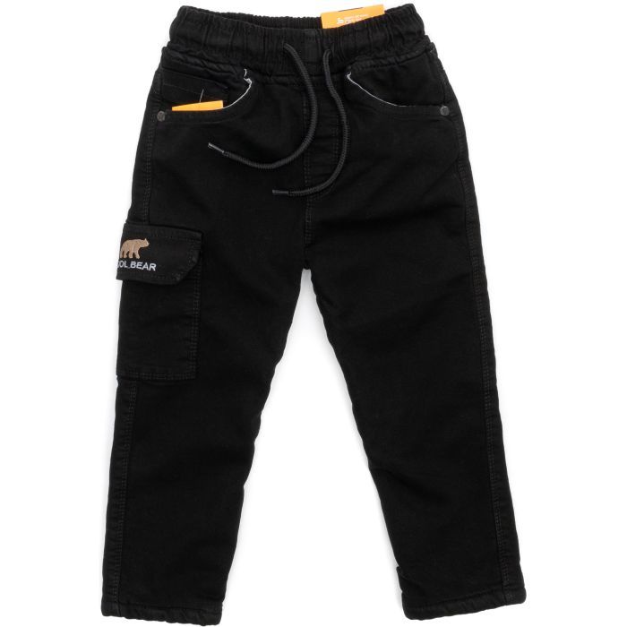 Джинсы детские Sercino утепленные (12532-122B-black)