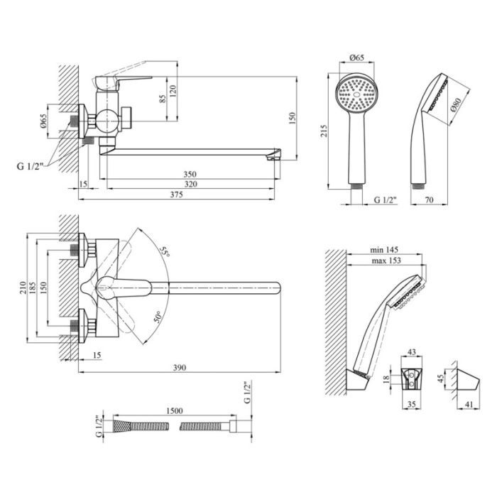 Смеситель Kroner KRM Elbe - C070 изображение 8