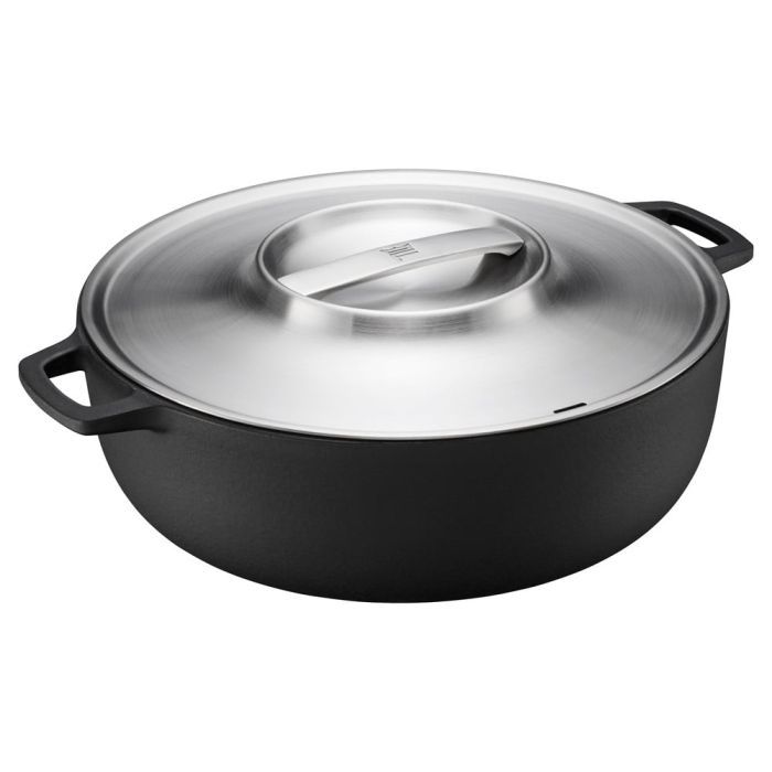 Каструля Fiskars Norden Grill з кришкою чавунна 6 л (1066430)