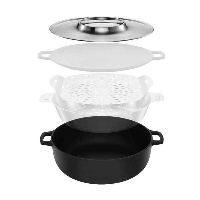 Каструля Fiskars Norden Grill з кришкою чавунна 6 л (1066430) зображення 5