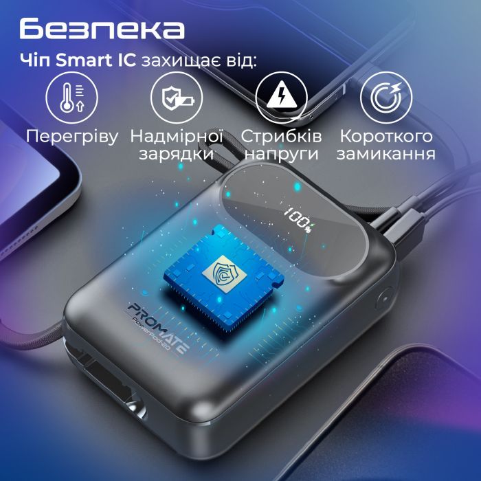 Батарея универсальная Promate 20000mAh PD/35W (powerpod-20.black) изображение 8