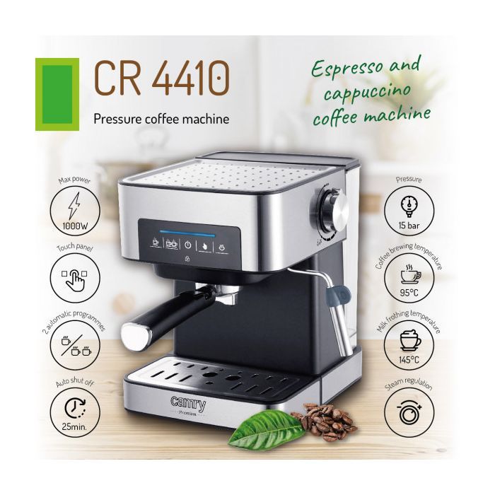 Ріжкова кавоварка еспресо Camry CR 4410 зображення 10