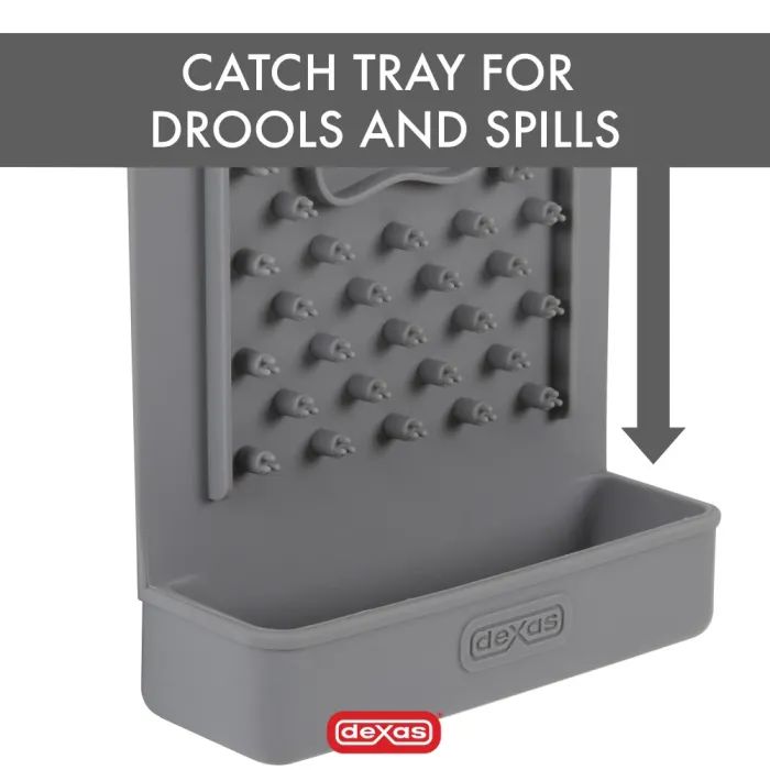 Посуд для собак Dexas Килимок для злизування ласощів вертикальний (блакитний) (0084297310004) зображення 4