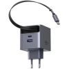 Зарядное устройство Ugreen USB-C PD45W GaN + cable USB-C to USB-C retractable (65822) изображение 3