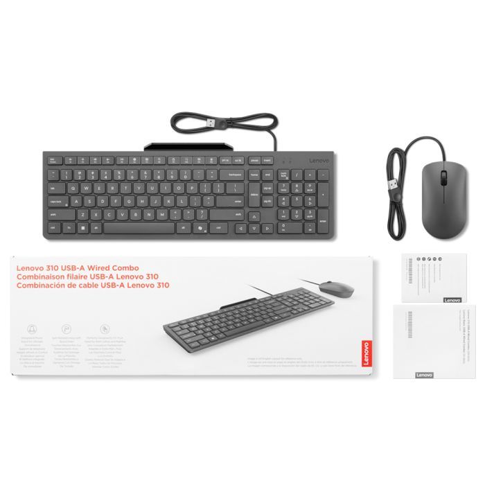 Комплект Lenovo 310 Combo Wired USB UA Black (GX31R09776) изображение 8