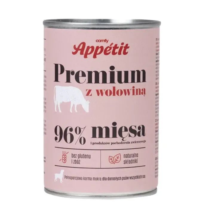 Консервы для собак Comfy Appetit Premium с говядиной 400 г (5905546340564)