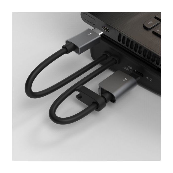 Порт-реплікатор J5create Dock-Station USB-C 10Gbps, 12-in-1 (слот M2 NVMe/хаб/HDMI/DP/PD/картрид/LAN) (JCD552-N) зображення 6