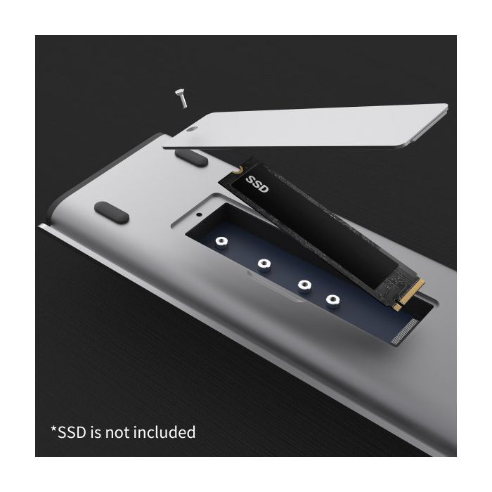 Порт-реплікатор J5create Dock-Station USB-C 10Gbps, 12-in-1 (слот M2 NVMe/хаб/HDMI/DP/PD/картрид/LAN) (JCD552-N) зображення 8