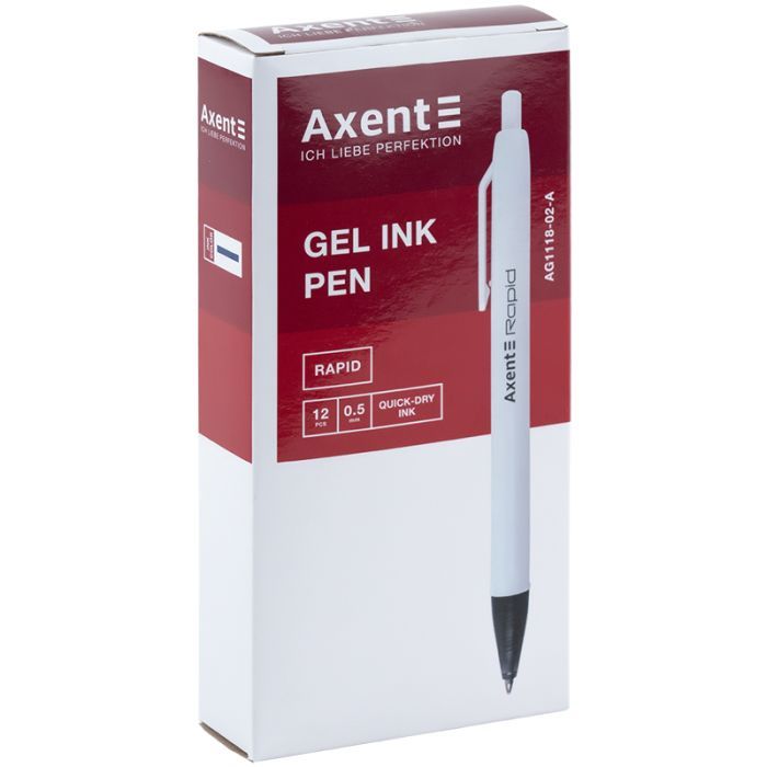Ручка гелева Axent Rapid 0,5 мм, синій (AG1118-02-A) зображення 3