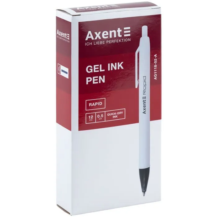 Ручка гелевая Axent Rapid 0,5 мм, синий (AG1118-02-A) изображение 3
