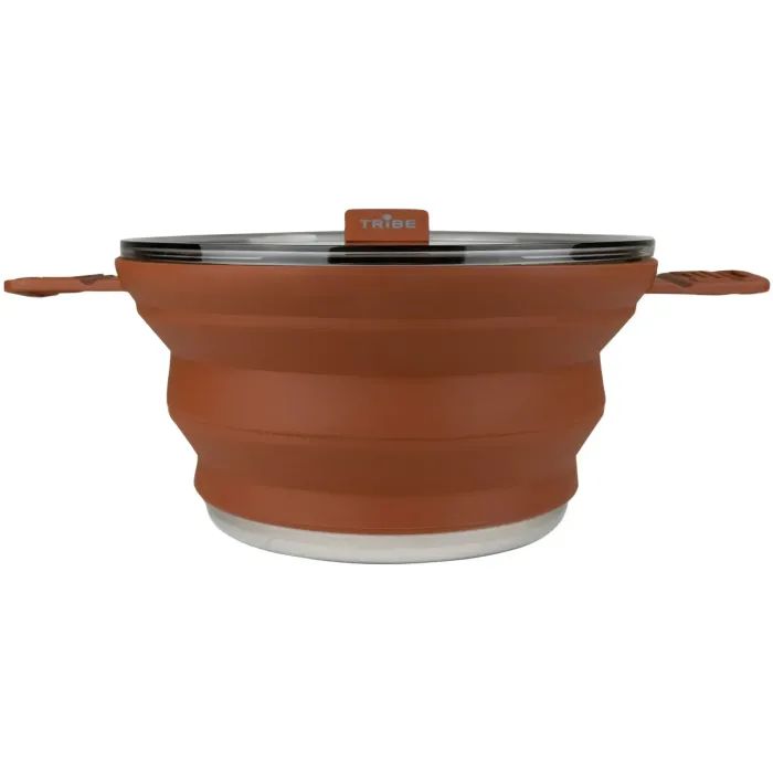 Котел туристичний Tribe Collapsible Pot 2,5 л силіконовий brown (T-FF-0025-brown) зображення 2