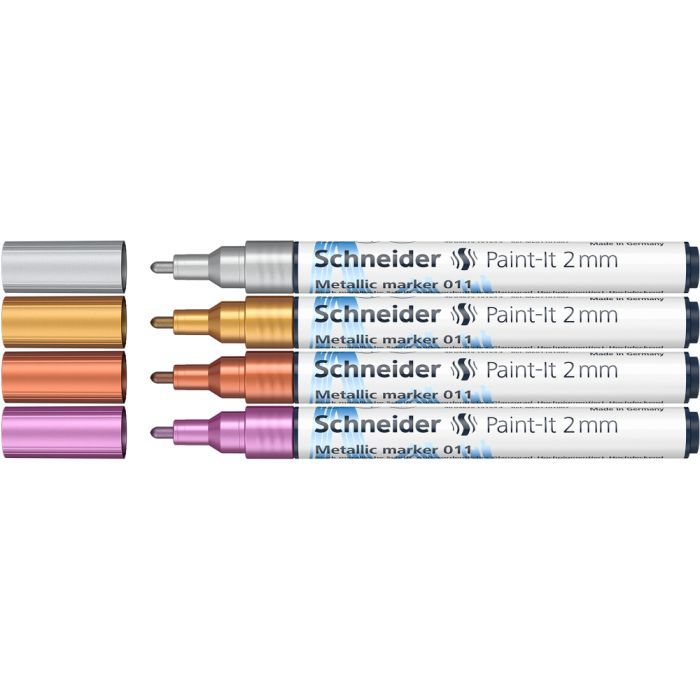 Набор маркеров Schneider металлик Paint-It 2,0 мм 4 шт (ML01111501) изображение 2