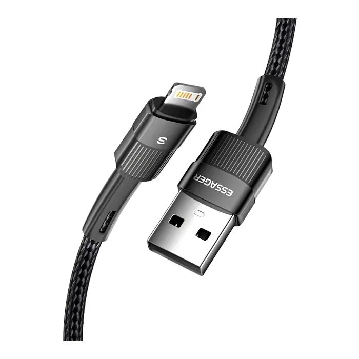 Дата кабель USB 2.0 AM to Lightning 1.0m 2.4A black Essager (EXCL-XC01) изображение 2