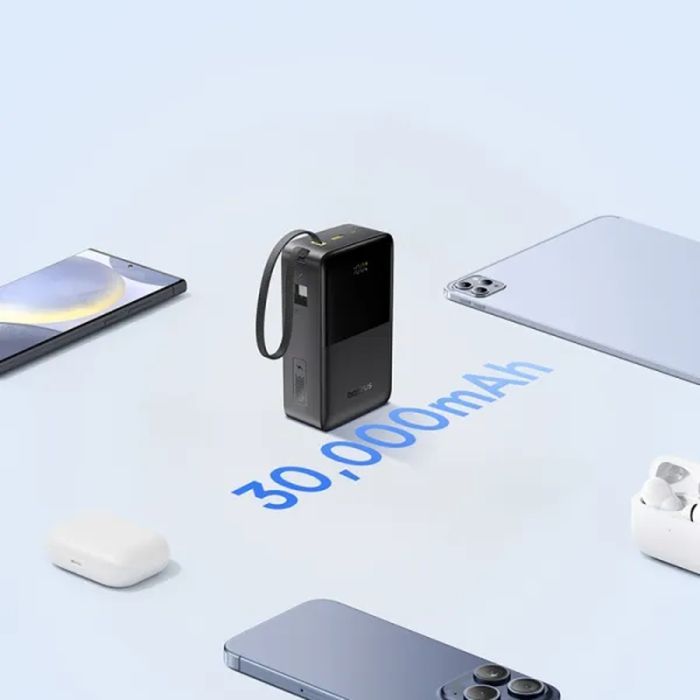 Батарея универсальная Baseus EnerFill FC51 Bipow2 Pro 30000mAh 22,5W build cab.USB-C black (E0028100) изображение 12