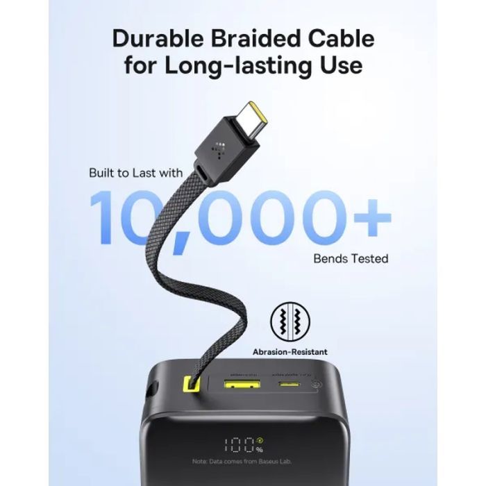 Батарея универсальная Baseus EnerFill FC51 Bipow2 Pro 30000mAh 22,5W build cab.USB-C black (E0028100) изображение 9