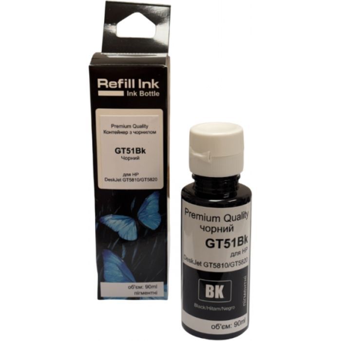 Чорнило Premium Quality HP GT51BK 90ml Black, DeskJet GT5810/GT5820 (70265158)