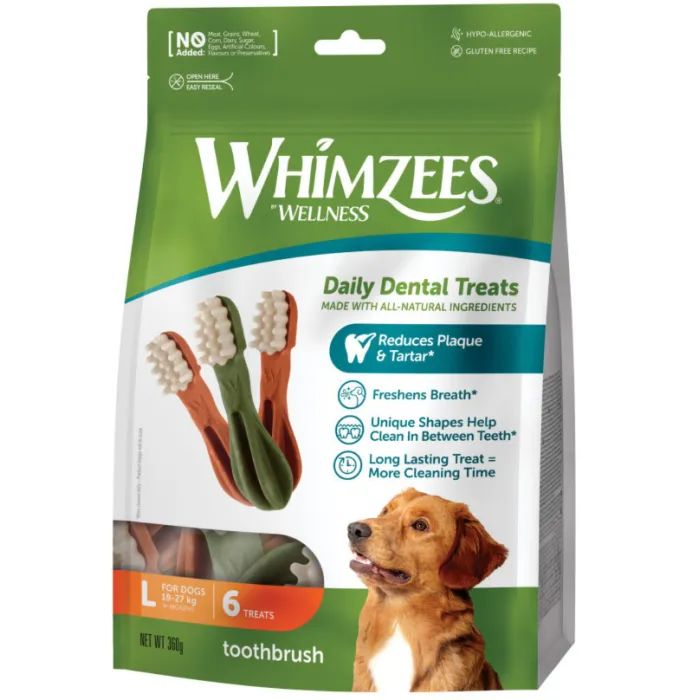 Ласощі для собак Whimzees Toothbrush L 6 шт (8718627750681)