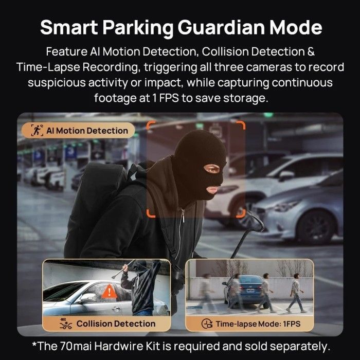 Відеореєстратор Xiaomi 70mai Dash Cam 4K T800-2 2562Gb Premium Set (1182547) зображення 10