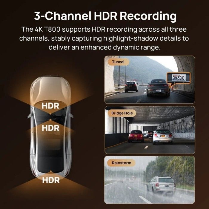 Відеореєстратор Xiaomi 70mai Dash Cam 4K T800-2 2562Gb Premium Set (1182547) зображення 8