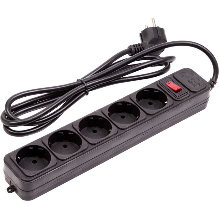 Мережевий фільтр живлення PowerPlant 1.8м, 5 розеток (JY-1056/1.8) (EX610709)