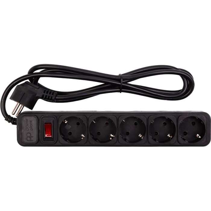 Мережевий фільтр живлення PowerPlant 1.8м, 5 розеток (JY-1056/1.8) (EX610709) зображення 2
