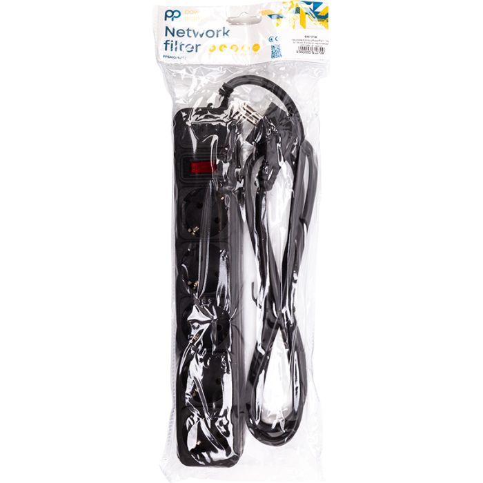 Мережевий фільтр живлення PowerPlant 1.8м, 5 розеток (JY-1056/1.8) (EX610709) зображення 4