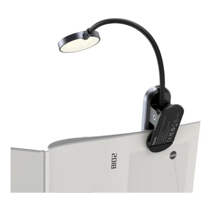 Настольная лампа Baseus Comfort Reading Mini Clip Lamp with battery Dark Gray (DGRAD-0G) изображение 3