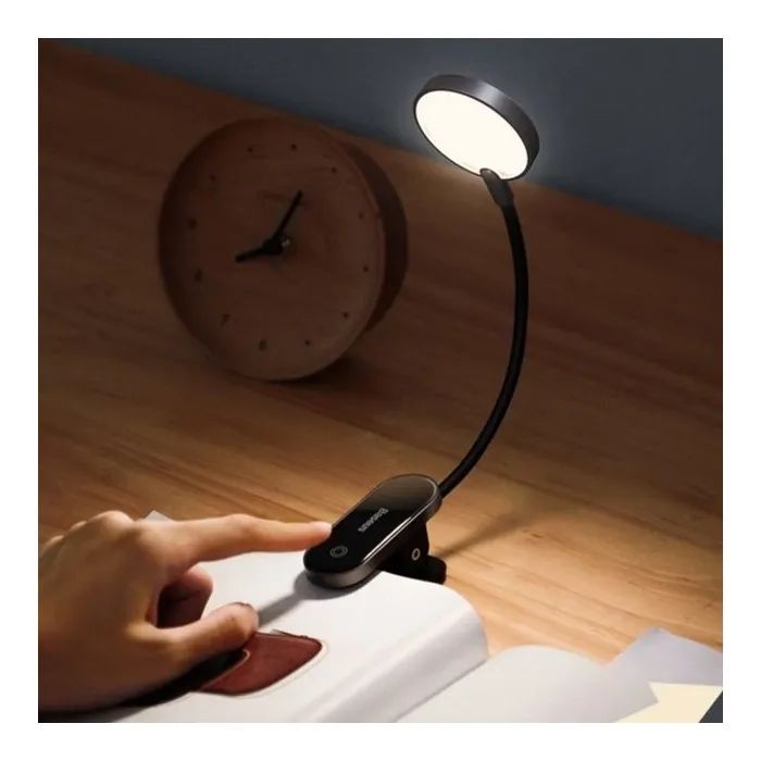 Настольная лампа Baseus Comfort Reading Mini Clip Lamp with battery Dark Gray (DGRAD-0G) изображение 7
