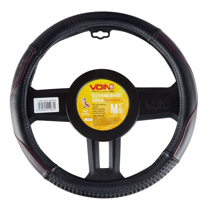 Чехол на руль VITOL M чорн (VLOD-24LC10 BK/RD M) изображение 4