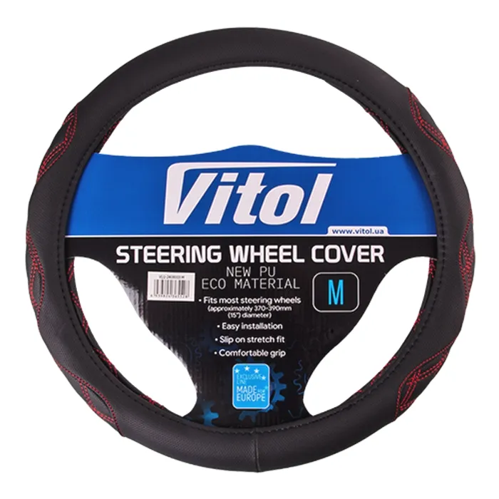 Чохол на руль VITOL M чорн (VLU-2408003 M)