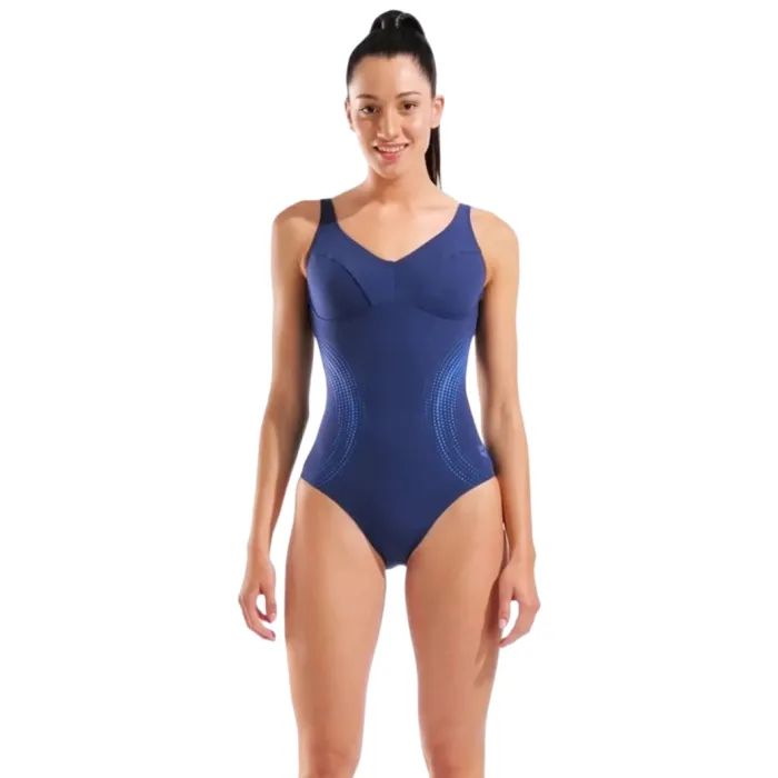 Купальник Arena Shimmering Swimsuit U Back 010810-708 синій 42 (3468337757634)
