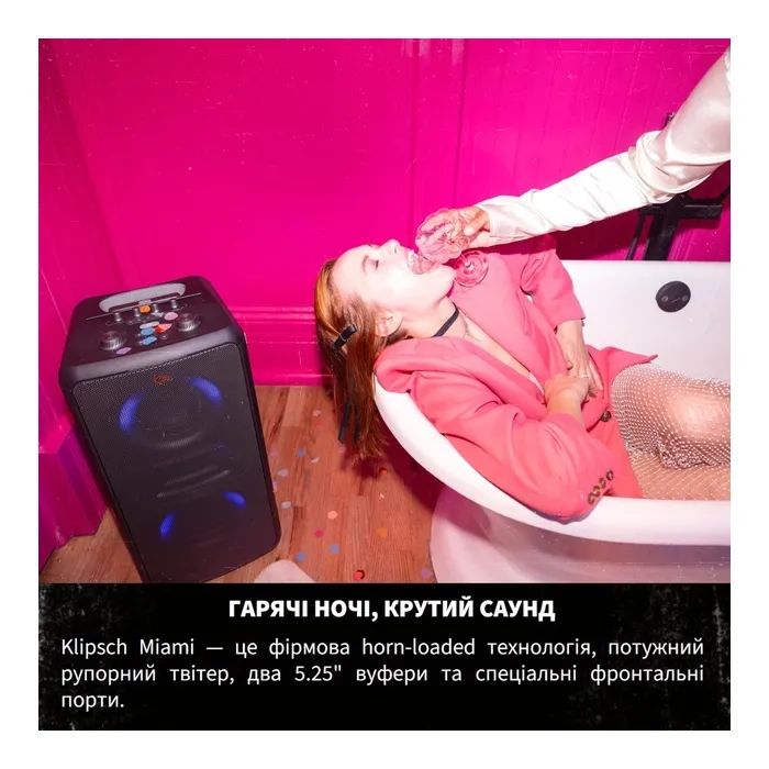Акустическая система Klipsch Miami Party speaker Black (1073417) изображение 9