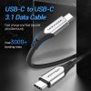 Дата кабель USB-C to USB-C 0.5m 60W USB 3.1 cotton braided Vention (TAAHD) изображение 4