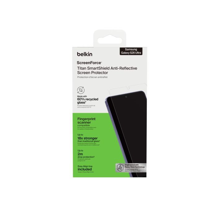 Стекло защитное Belkin Titan SmartShield Samsung Galaxy S26 Ultra (OVB074HQ) изображение 21