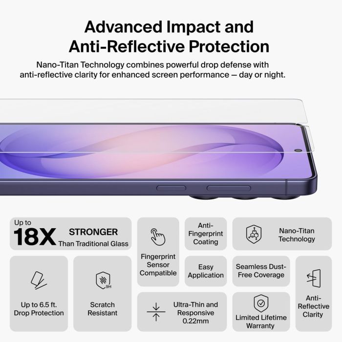 Стекло защитное Belkin Titan SmartShield Samsung Galaxy S26 Ultra (OVB074HQ) изображение 3