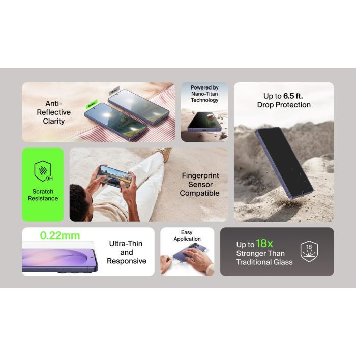 Стекло защитное Belkin Titan SmartShield Samsung Galaxy S26 Ultra (OVB074HQ) изображение 4