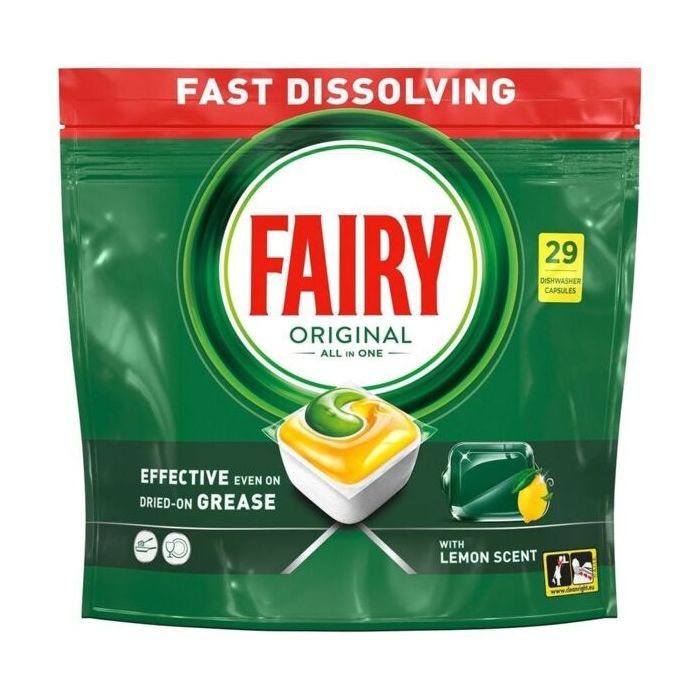 Таблетки для посудомоечных машин Fairy Все-в-1 Original Лимон 29 шт. (8006530115711)