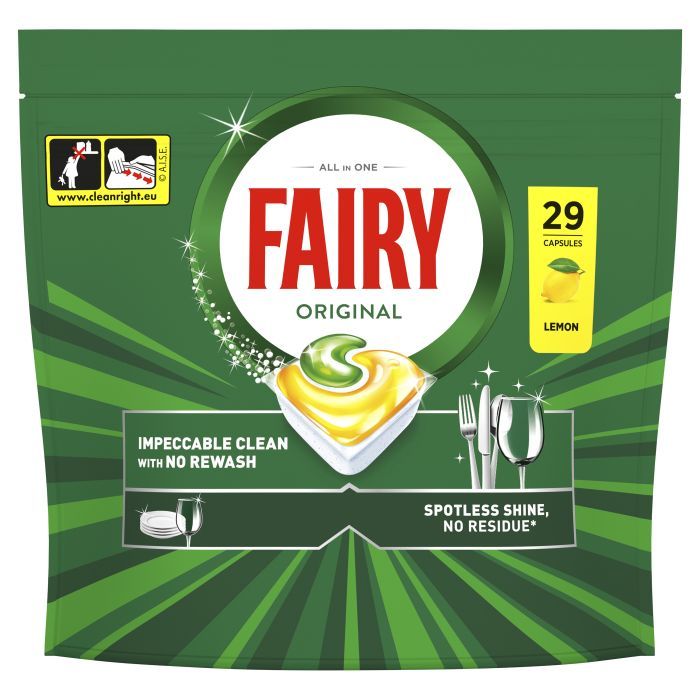 Таблетки для посудомоечных машин Fairy Все-в-1 Original Лимон 84 шт. (8700216961820) изображение 2